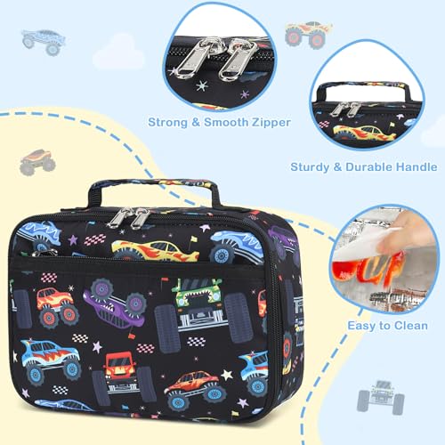 Image of CAMTOP Lunch Box Kids Boys Insulated Lunch Cooler Bag Reusable Lunch Tote Kit for School Travel