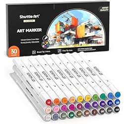 Shuttle Art 310 Kleuren Alcohol Markers Set, 309 Dual-tip Markers plus
