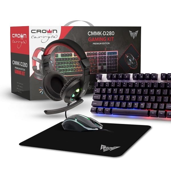CROWN MICRO 4 IN 1 BUNDLE GAMING KIT PREMIUM EDITION