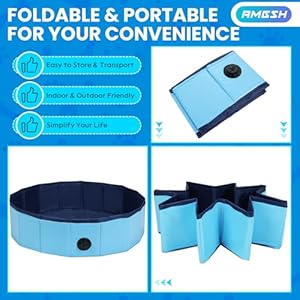 Dog Whelping Box, Foldable Birthing Pool for Dogs, Whelping Pool for Puppies, Poartable Plastic Swimming Pool & Bath Tub for Dogs, Blue (Blue, 31.5” Dia. × 7.9” H (80cm × 20cm)) Dog Whelping Box Foldable Birthing Pool for Dogs Whelping Pool for Puppies Poartable Plastic Swimming Pool Bath Tub for Dogs Blue Blue 315 Dia–79 H 80cm–20cm