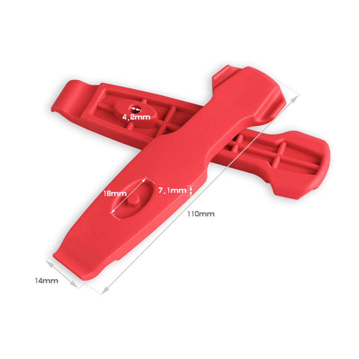 JRYXDS 6er Set Reifenheber Fahrrad - Kunststoff Montageheber 10,5cm Schwarz