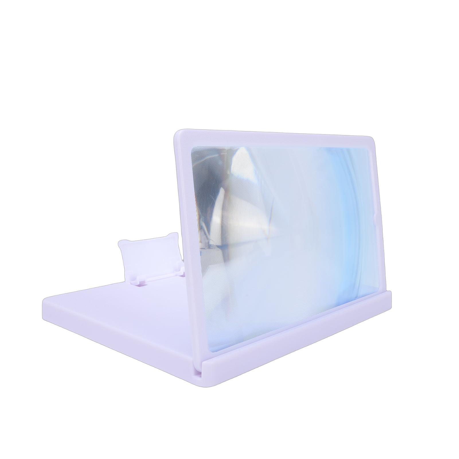 Lupa de pantalla para teléfono móvil de 12 pulgadas con soporte plegable para smartphone blanco