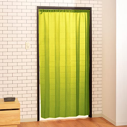 PaletteLife 間仕切りカーテン 2枚セット アコーディオンカーテン 250cm丈 幅100cm のれん グリーン