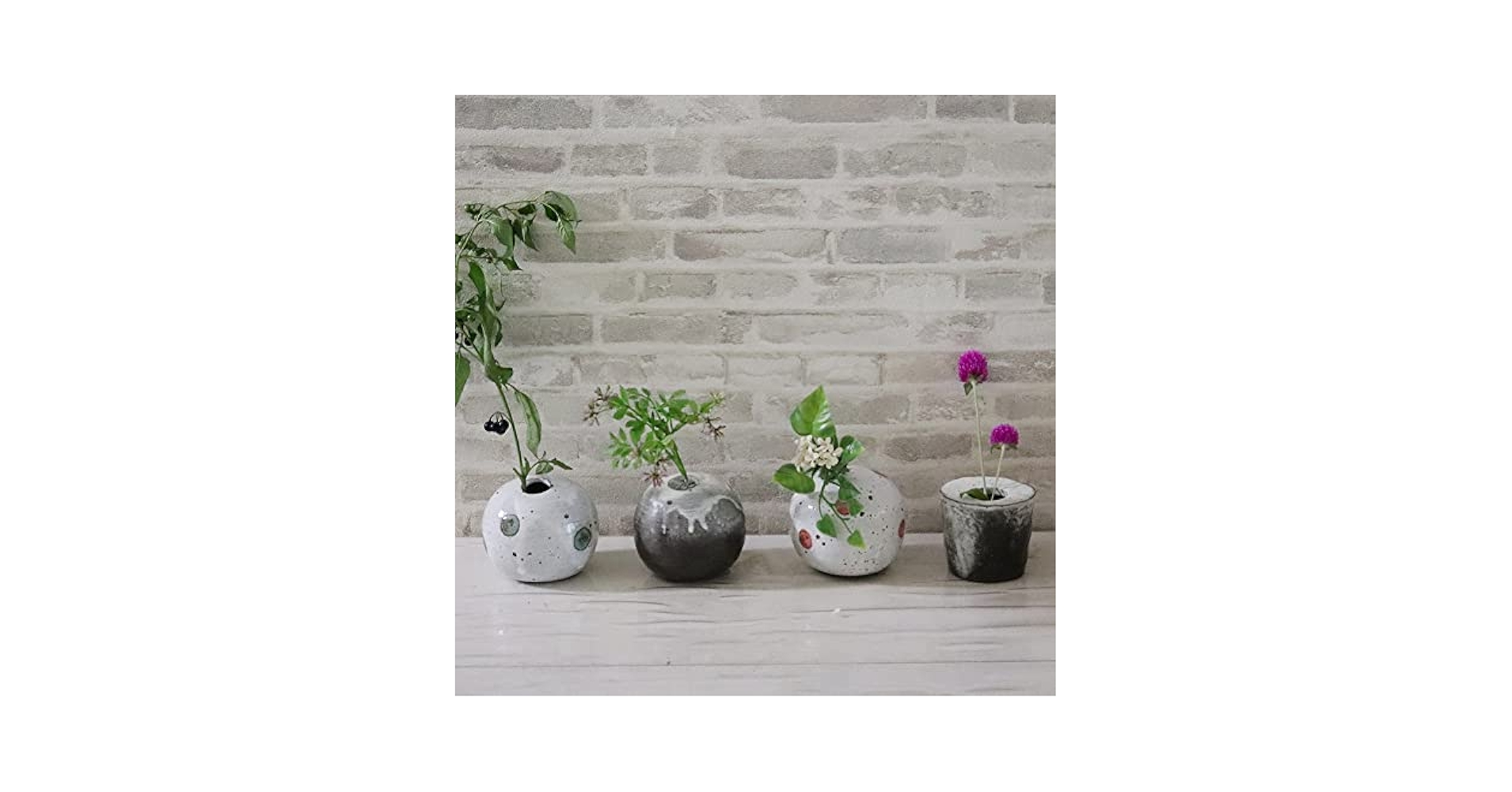 Amazon.co.jp: しがらき焼 【てまり（クリア）】花瓶 おしゃれ