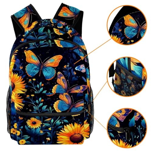 Sac à dos de campus tournesol étoilé multicolore avec porte-bouteille - 3