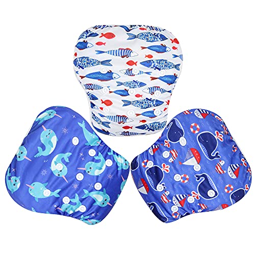 Image of Langsprit 3 Pack Swim Diaper for Baby & Toddle,Reuseable Washable Diaper Swim for Swimming Lesson & Baby Shower Gifts