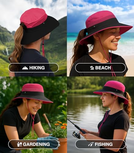 Image of GearTOP Safari Hat for Men Sun Hats for Women UV Protection UPF 50+ Fishing, Gardening, Hiking Hat (22-23 1 /2 inch)