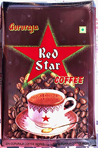 Red Star South Indian Filter Coffee | Strong Blend with 70% Coffee and 30% Chicory | Premium Robusta Beans | Authentic South Indian Taste (2 pkt)
