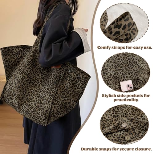Sac cabas léopard grand volume avec sangle réglable confortable - 4