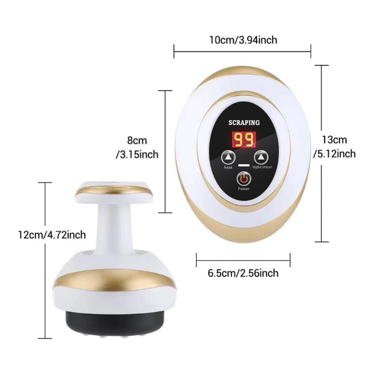 vacuvia cellulite massager,masajeador anticelulitico reductor,con Luz Roja y Calor, Reduce la Apariencia de Celulitis, Portátil y Recargable ﻿(A)