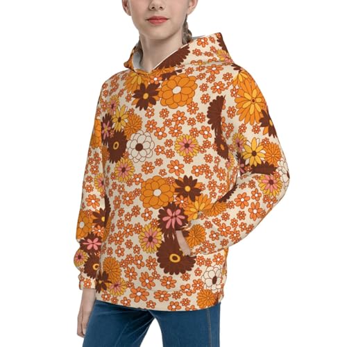 Hippie Ditsy Floral Kid Hoodies Boys Sweatshirts Girls Pullover with Pocket2