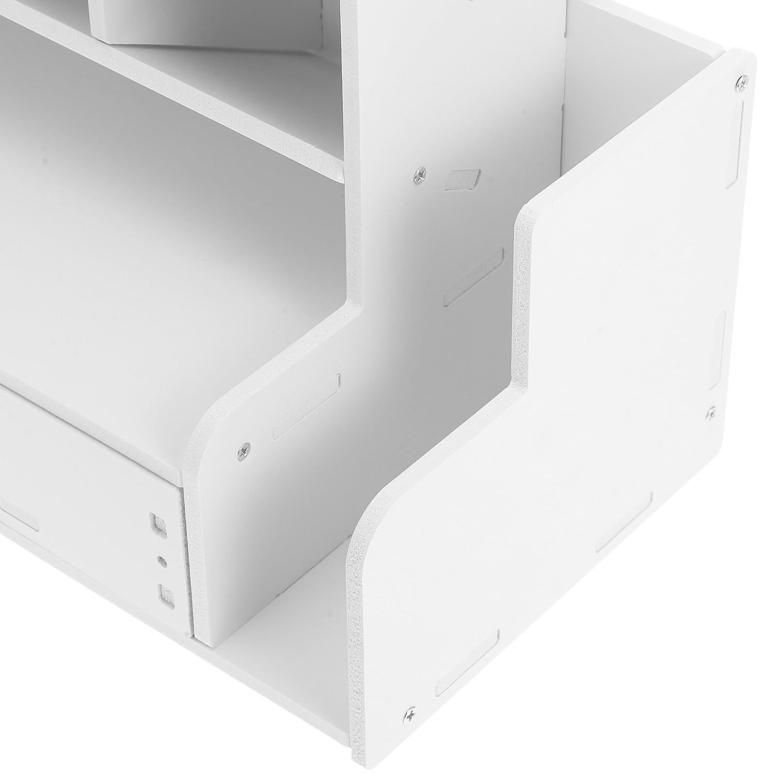 Organizador de Marcadores de Escritorio de Madera Plástica Blanco