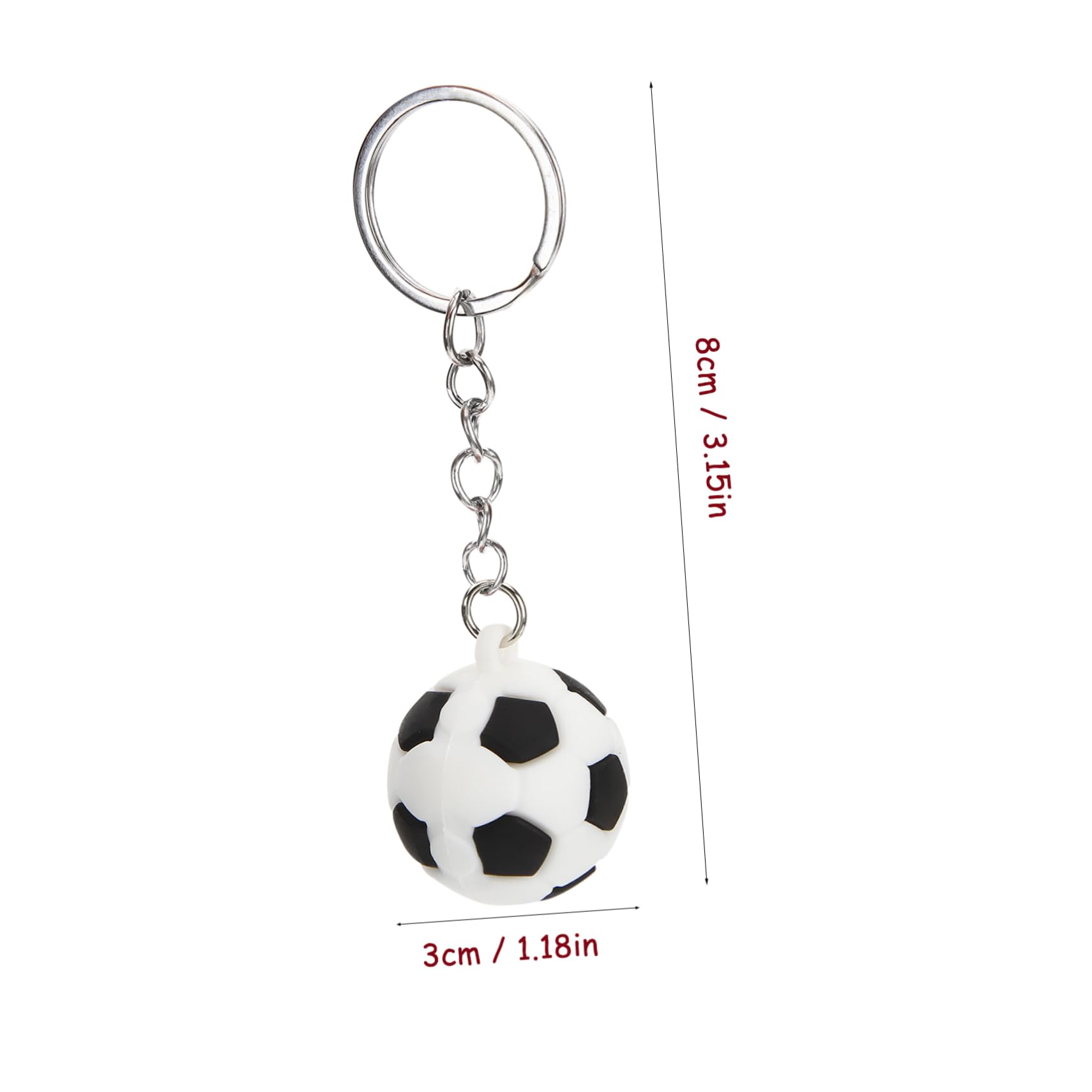 24stücke Teiliges Fußball Schlüsselanhänger Schlüsselringe Für Party-dekoration Taschenanhänger Für Jungen Und Fußballfans