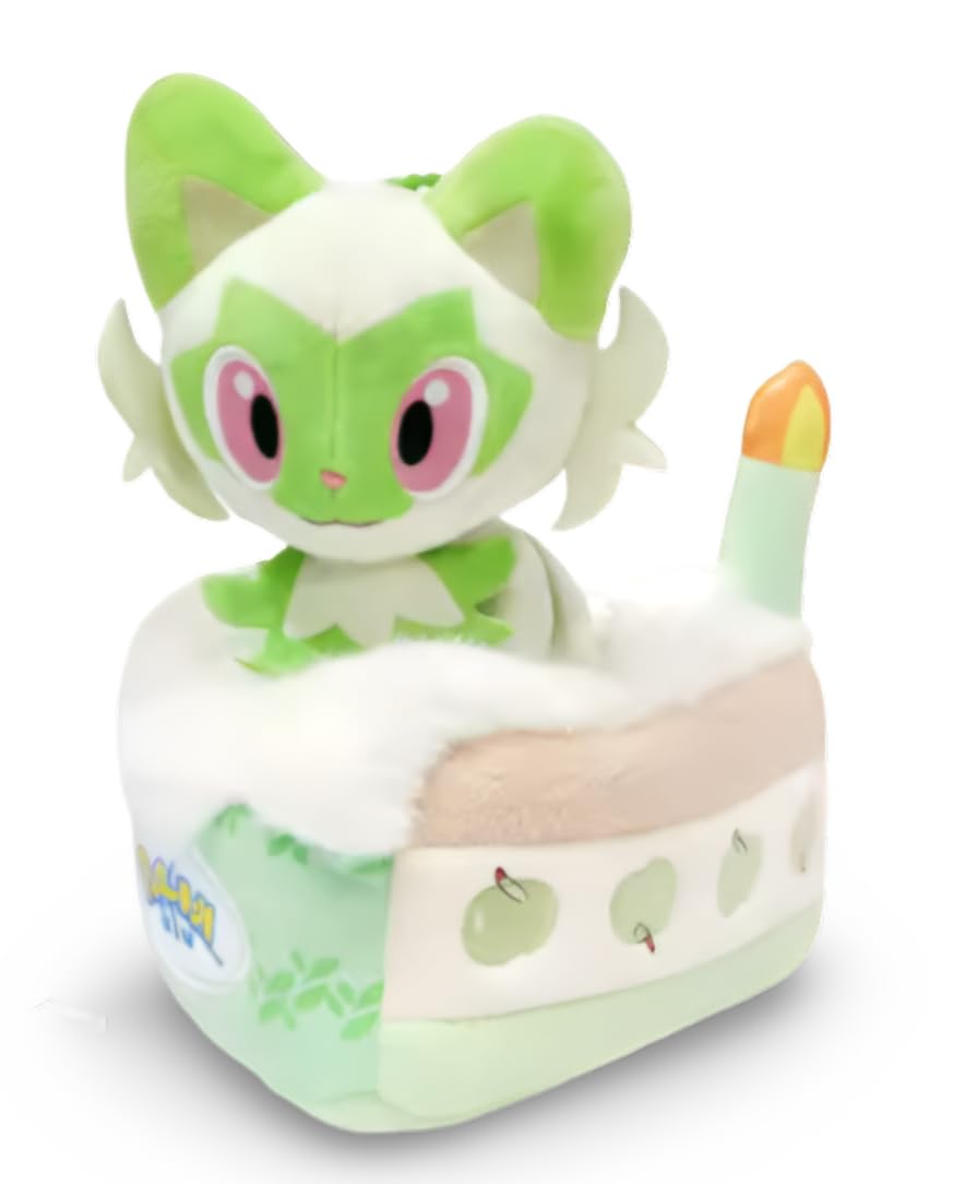 Pokemon | Plush Cake Keyring/Bag Charm Figure | Potdemiel Licensed | 15+ Years | Sprigatito