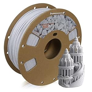 OVERTURE PLA Rock Filament 1.75mm,Rock PLA Filament 1.75mm,3D Printer Filament PLA,1kg Spool (2.2lbs),Dimensional…