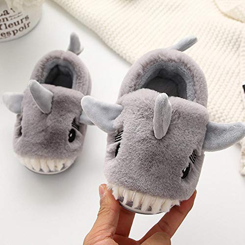 Zapatillas de algodón de otoño e invierno, hombres y mujeres, dibujos animados para niños, hogar cálido, lana, felpa, forro polar, zapatos de casa, interior y exterior, goma antideslizante, suela de t