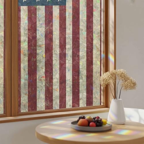Película decorativa de ventana bandera USA 2 piezas 17.7"x78.7" miniatura 2