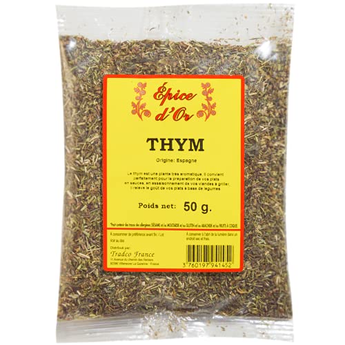Thym Entier 50g - Epice d'Or, 100% Naturel, Séché, Végétal et Sans Conservateurs