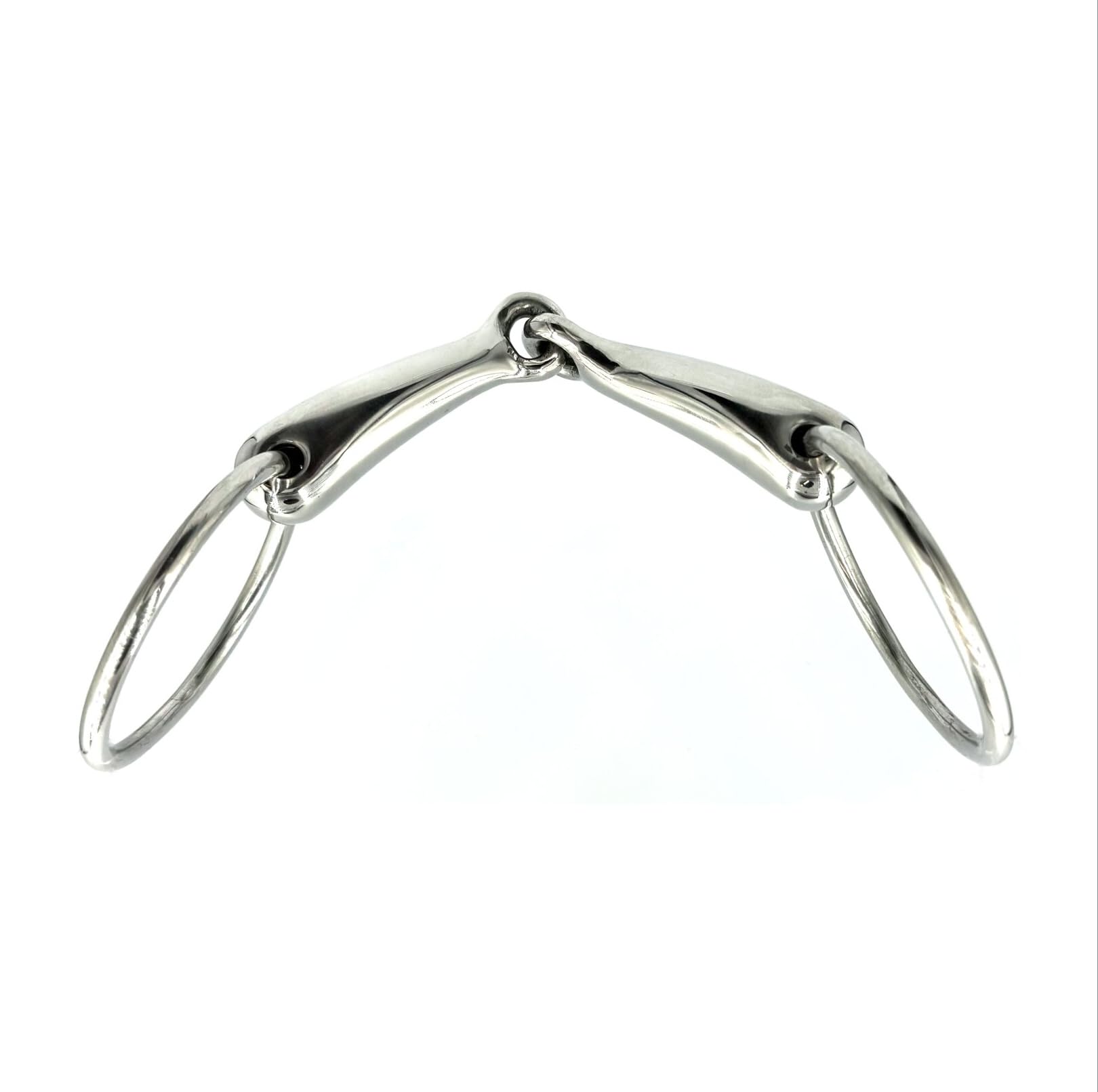 Equine Smile ES0110 Snaffle Bit Hollow Simple Broken Stainless Steel Ring Diameter 65 mm Bit Thickness 18 mm (13.5 cm) - Image 4