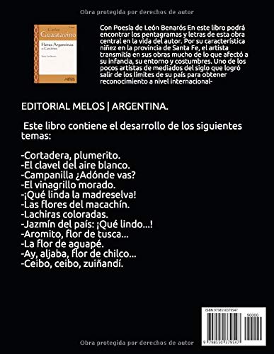 Flores Argentinas: 12 Canciones - Canto (Carlos Guastavino - PARTITURAS FUNDAMENTALES DE SU OBRA) (Spanish Edition) - Image 2