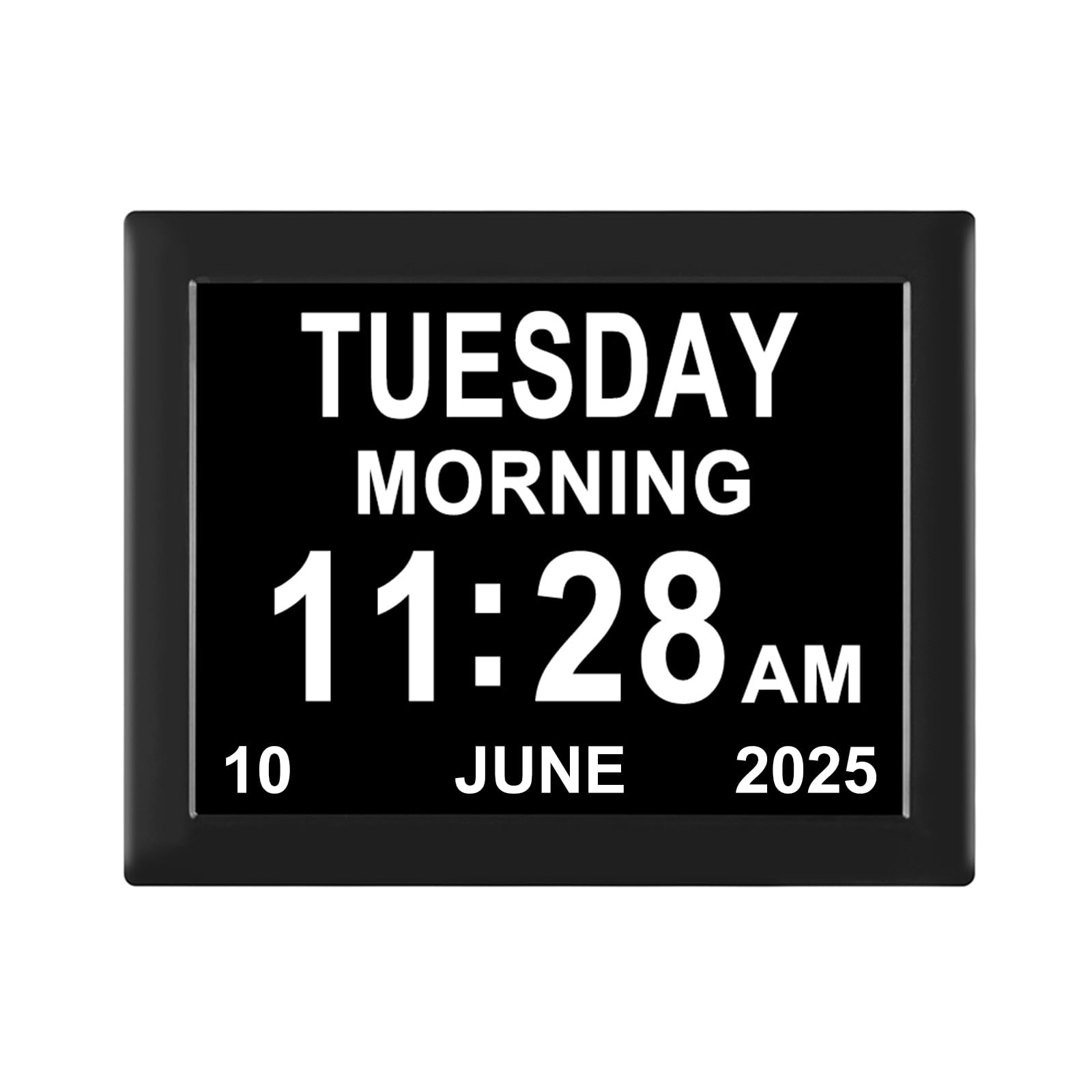 Jaihonda 8 Inch Dementia Clock with Day and Date for Elderly-Digital Calendar with 8 Alarm Options,Large Display Number,Auto Dimming, Alzheimers Clock for Seniors