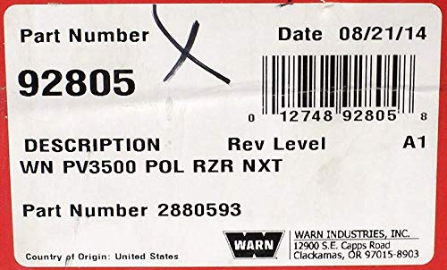 Polaris 2880593 Warn ProVantage Winch 3500 lb
