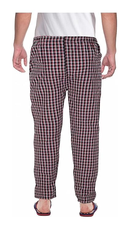 Image of AJH Fashion Cotton Chekered Multicolour Casual Pyjamas for Mens (Pack of 3)
