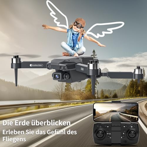 S508 Drohne mit Kamera HD 720P für Kinder,Mini Drone mit WiFi Übertragung für Anfänger,RC Drones Quadcopter für Jungen Mädchen,Spielzeug Drohne Helikopter mit Kopflos Modus,Handtasche Lange Flugzeit – Bild 4