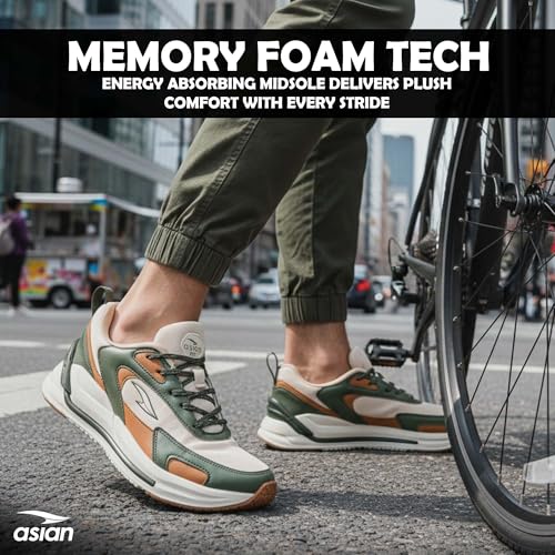 Image of ASIAN Powerkick-21 Men's Sporty Sneakers | Stylish Sports Shoes with Comfort for Boys | Lightweight Sole & Durable Grip, Perfect for Casual, Gym, Walking