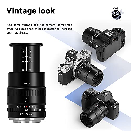 Ttartisan 40Mm F2.8 Macro Aps-C Frame Lens Manual Focus Camera Lenses Leica L/Sigma L Mount Compatible Model Like Leica：t、Tl、Tl2、Cl、Sigma：fp（Camera Settings: Aps-C Mode） #TOP1