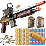 Shell ejecting Soft Bullet Ball Pellet Gun Realistic Bolt Action Dart Foam Blaster Sniper Rifle with Scope That Look Real Cool Stuff Shooting Game Teen Boy Toy Age 12+ Year Old Gift (blk-shougun)