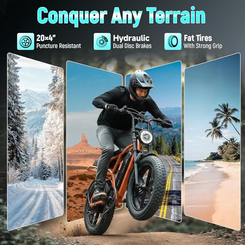 Image of TST Electric Bike for Adults, 1500W Peak Motor, 28 MPH, 20 inch x 4.0 inch Fat Tire E-Bike, 48V 15Ah Removable Battery, Dual Hydraulic Disc Brakes, Dual Suspension, LCD & APP Control, Ebike with Holder