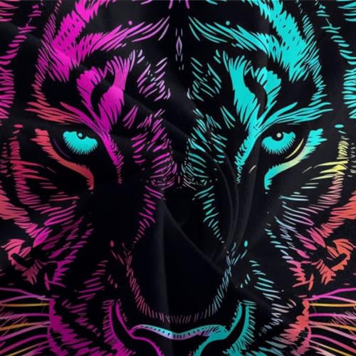 Ensemble de literie tigre imprimé 3D avec microfibre douce - 7