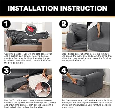 Amazon.com: T Cushion Sofa Slipcover 3 Pieces Sofa Covers for ...