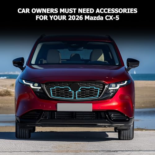 Image of LUWU Mazda CX-5 2026 Front Upper Grill Mesh Compatible With 2026 Mazda CX-5 Front Mesh Grill Inserts Trims Front Mesh Grille Cover Guard for Mazda CX5 2026 Car Exterior Accessories ABS Material Black