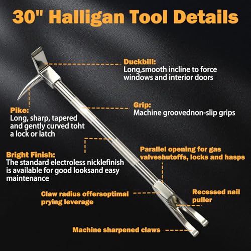 Groviia 30 Inch Halligan 4-in-1