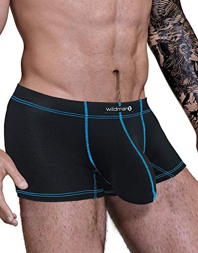 Wildmant Stitch Big Boy Pouch Boxer Brief Blue