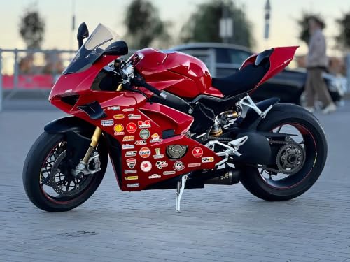 Image of WallDesign Moto Racing Sticker Set (62 Pcs) - Waterproof Laminated Vinyl Decals for Laptop, Helmet, Mobile & Bike Accessories - Durable Self-Adhesive Sticker Bomb Pack for Racing Fans, 2.5 Inch