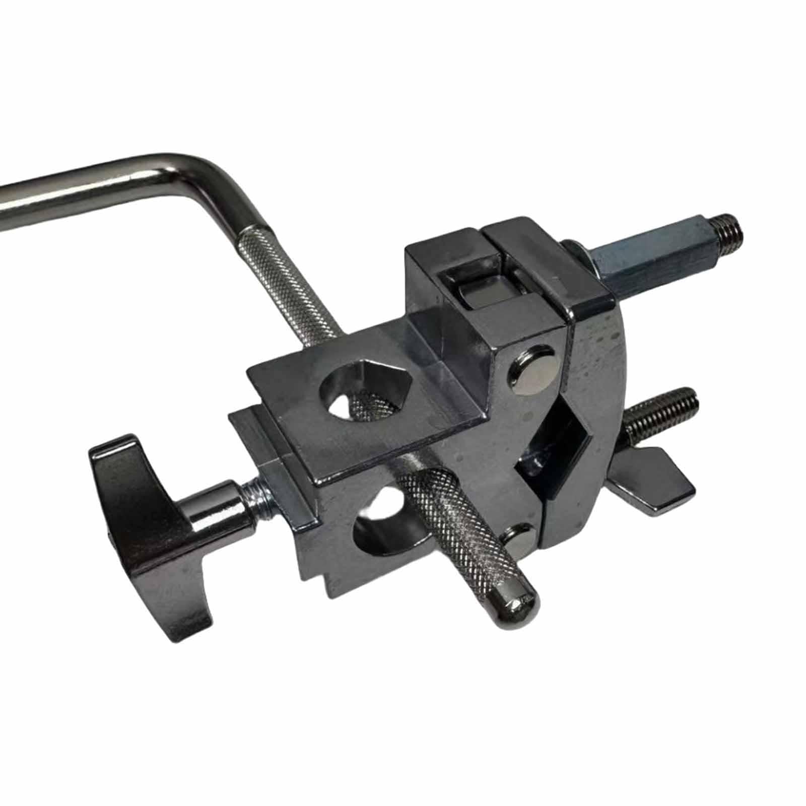 Wmqbjta Metal Cowbell Holder for Bass Drum, Drummer Practice Tool Attachment