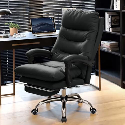 Office Chair with Foot Rest Reclining Gaming Chair Executive Desk...