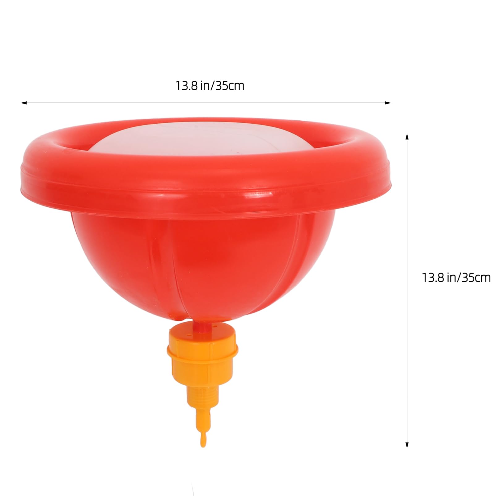 Abbeveratoio Automatico per Polli e Anatre in Pp Rosso | Installazione Semplice, Contenitore Peso Integrato, Uso in Allevamento Avicolo