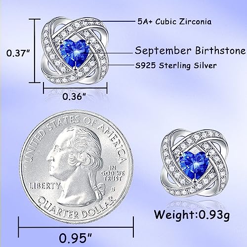 Iefil 925 Sterling Silver Birthstone Earrings for Women - Anniversary Valentines Day Gifts for Her, Mothers Day Birthday Gifts for Women Wife Mom Daughter4