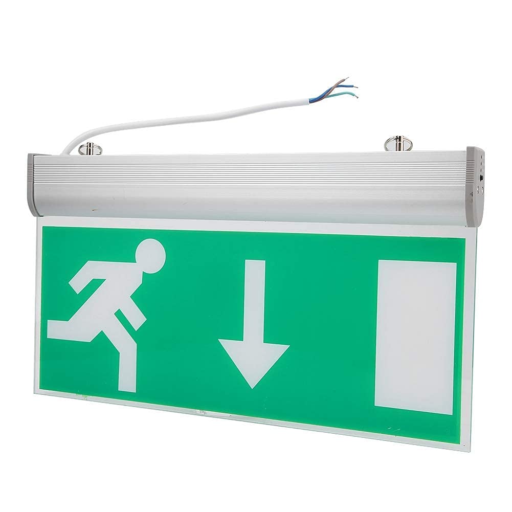 Dioche Luz de la señal de salida de emergencia LED, escape de seguridad indicador de luz de alto brillo panel de indicación de salida/emergencia salida iluminación señal Detecciones fallas