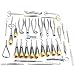 AAProTools German Grade 74 PC Dental EXTRACTING Elevators Forceps Instrument KIT Set