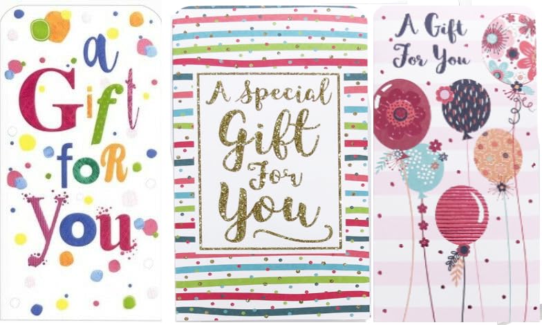6X Money Wallet Gift Voucher Cards Multipack 3 Designs