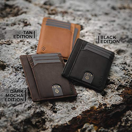 AKIELO-RFID-Blocking-Credit-Card-Holder-and-Gift-Box--Ultra-Slim-Wallet-for-Men--Minimalist-Card-Wallet-Bravo-Collection