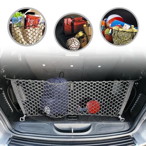 Envelope Style Trunk Mesh Cargo Net - For Jeep Grand Cherokee 2011 - 2021 Car Accessories - Premium Trunk Organizers and Storage - SUV Truck Cargo Nets - Vehicle Carrier Organizer for Cherokee WK