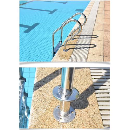 Escalera para piscina de 3 peldaños con pasamanos curvado miniatura 6
