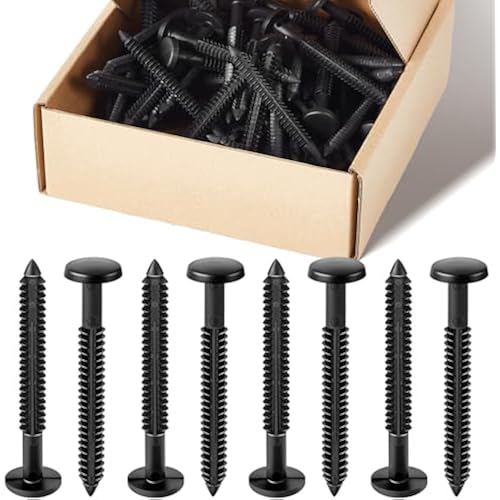 Blulu 18 Pcs Shutter Fasteners 3 Inch Vinyl Panel Pegs,Black