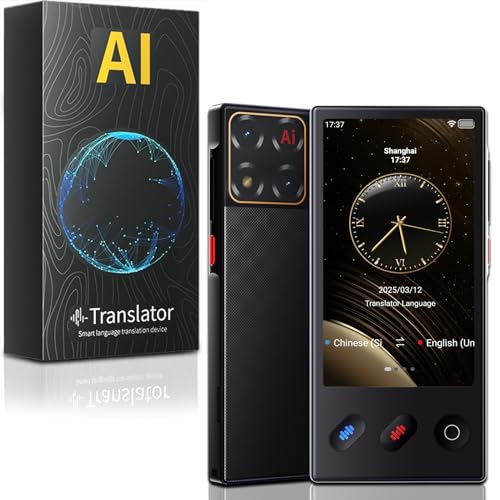 Language Translator Device 2025, AI & ChatGPT & No WiFi Needed, Real-Time Two Way Voice/Photo Translation, 148+ Languages Offline/Online, Portable for Business, Learning & Global Travel
